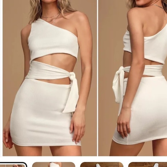Lulus Never Going Home White Ribbed One Shoulder Cutout
Bodycon Dress size XS - Picture 1 of 6